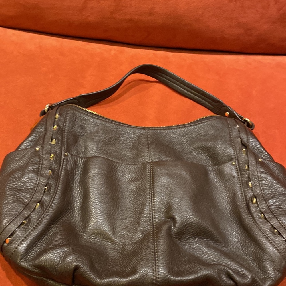 Vince Camuto brown shoulder bag with gold hardware size Medium
